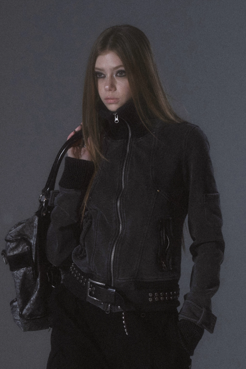 Suede Punk Tight Jacket