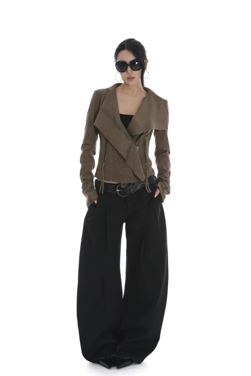 Suede Slim Short Jacket