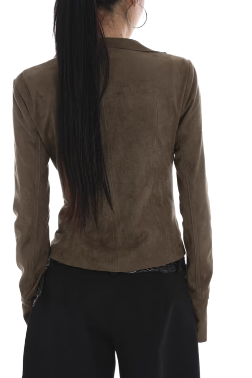 Suede Slim Short Jacket