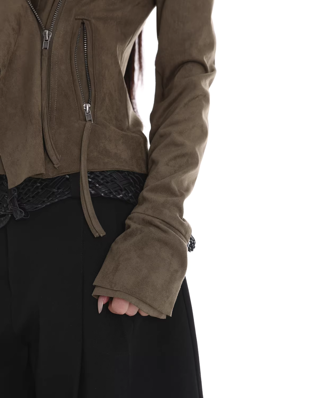 Suede Slim Short Jacket Suede Slim Short Jacket