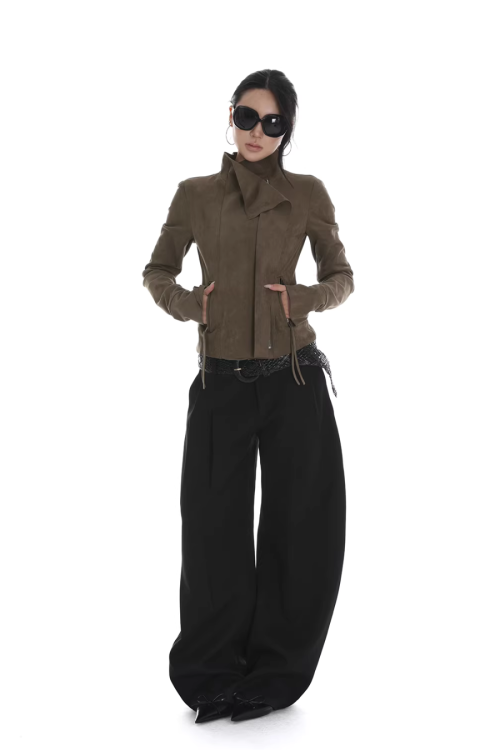 Suede Slim Short Jacket