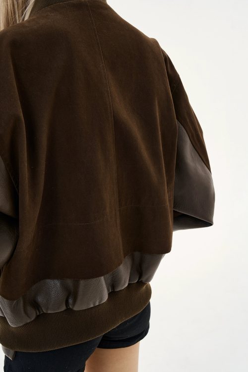 Suede Stand Collar Jacket