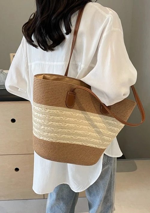 Summer Straw Tote Bag