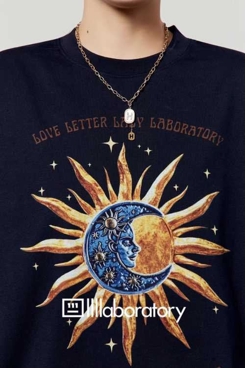 Sun Motif Long T-Shirt / Vintage Mini Skirt