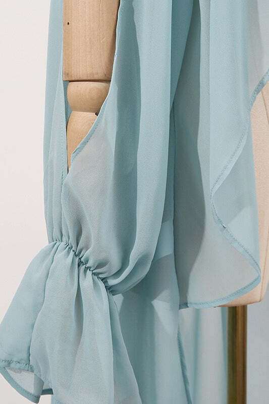 Sweet Irregular Stand Collar Loose Solid Halter Blouse Sweet Irregular Stand Collar Loose Solid Halter Blouse