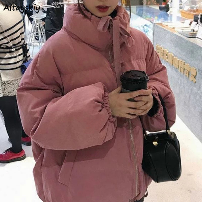 Sweet Pink Chic Bows Bomber Jacket