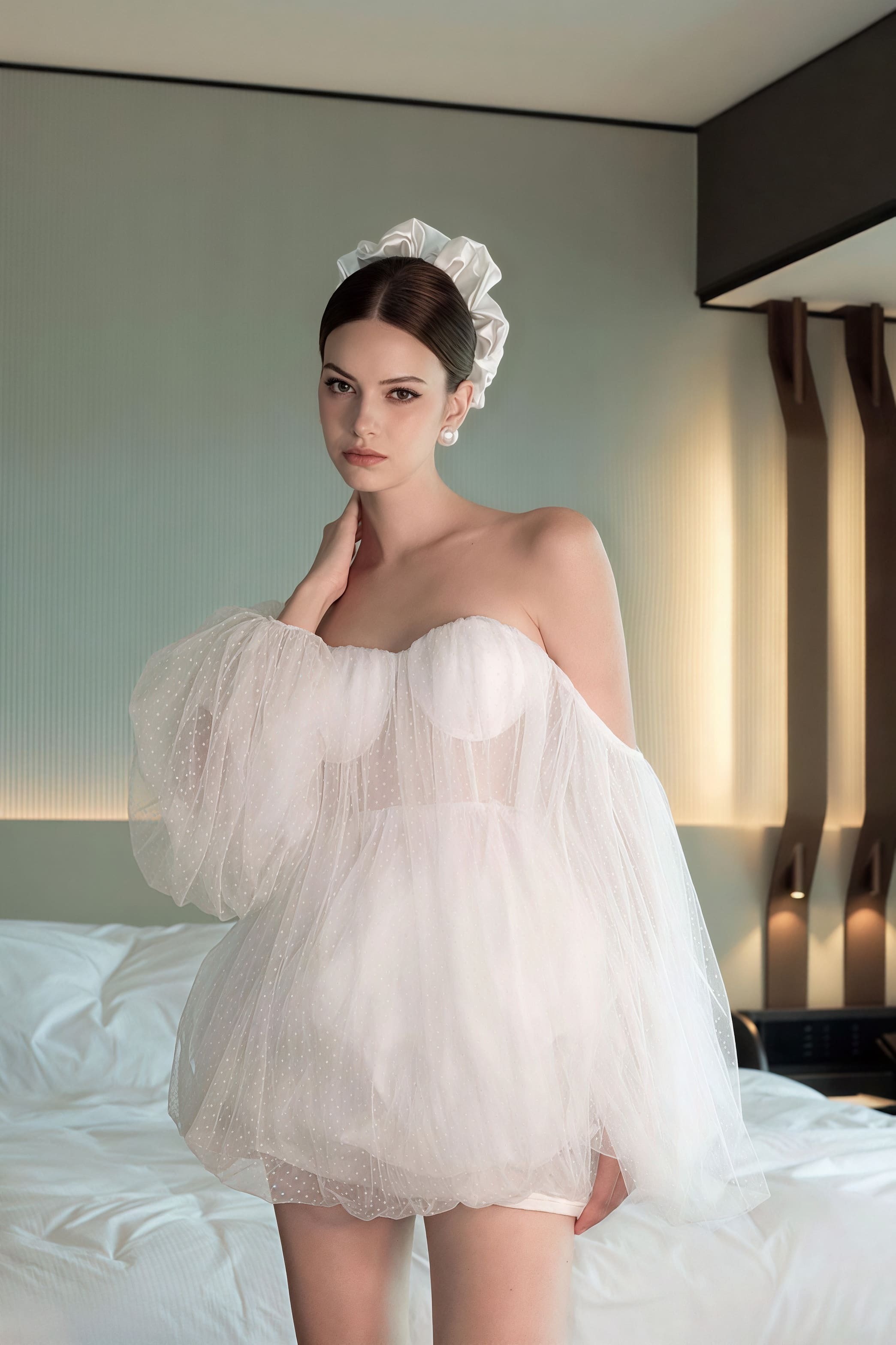 Sweet Sexy Bandeau Puff Sleeve Mini Dress Sweet Sexy Bandeau Puff Sleeve Mini Dress