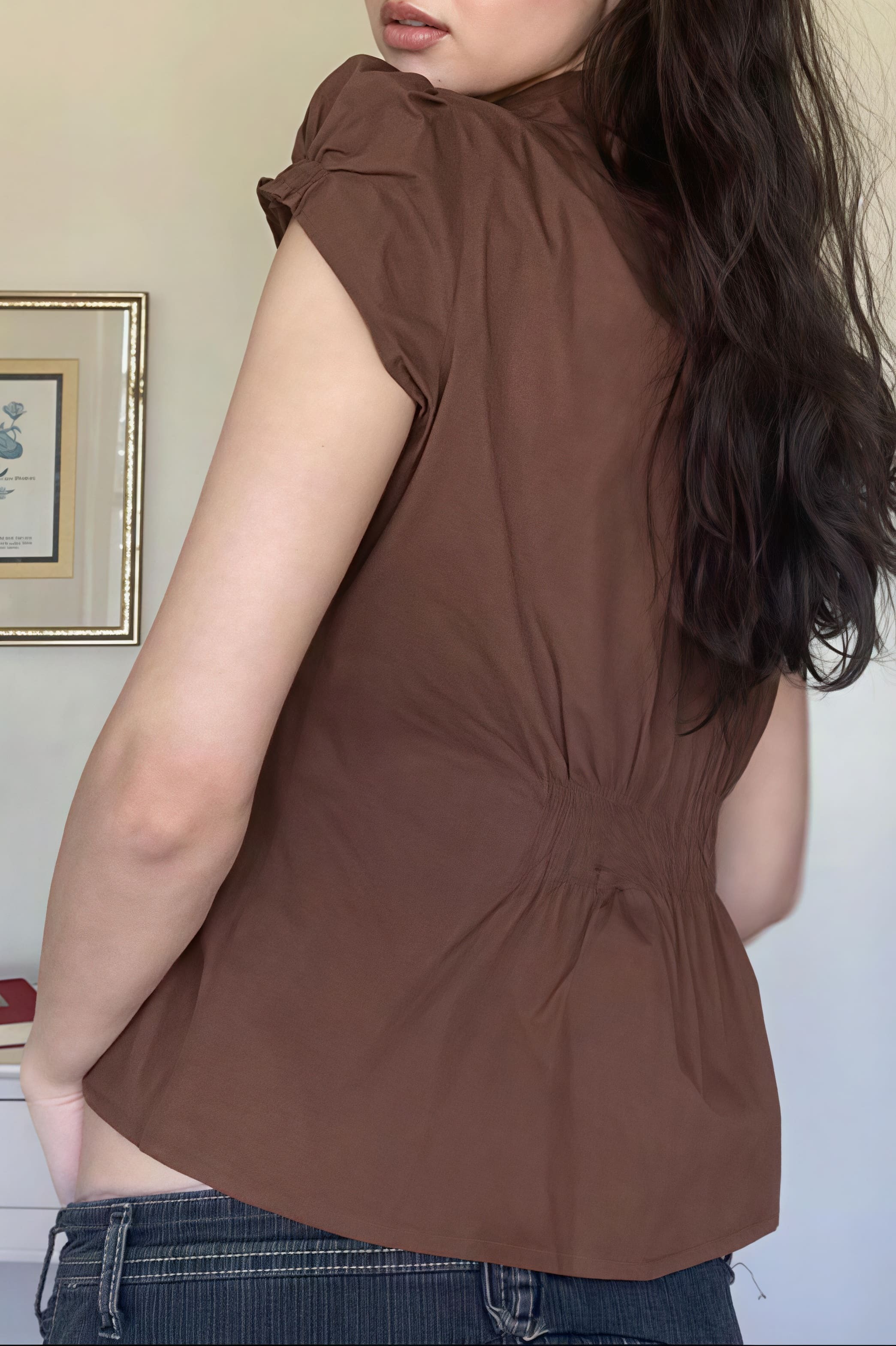 Sweet Spicy Collared Puff Sleeve Blouse Sweet Spicy Collared Puff Sleeve Blouse