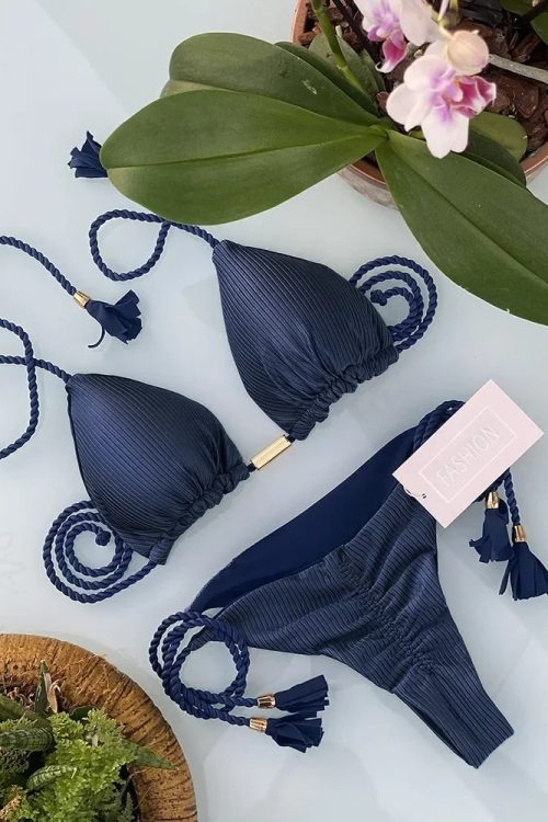 Tassel Tie Bikini Set