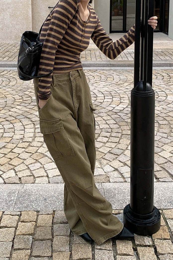 Textured Cargo Bootcut Casual Jeans Textured Cargo Bootcut Casual Jeans