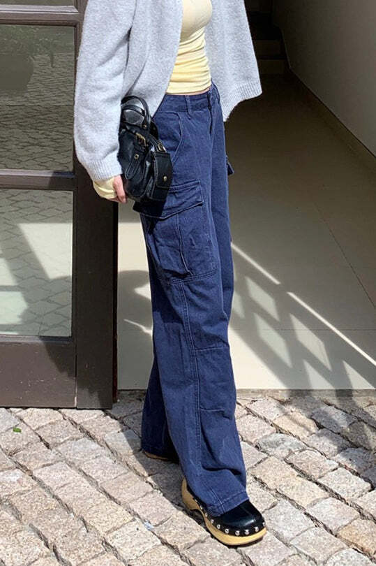 Textured Cargo Bootcut Casual Jeans Textured Cargo Bootcut Casual Jeans