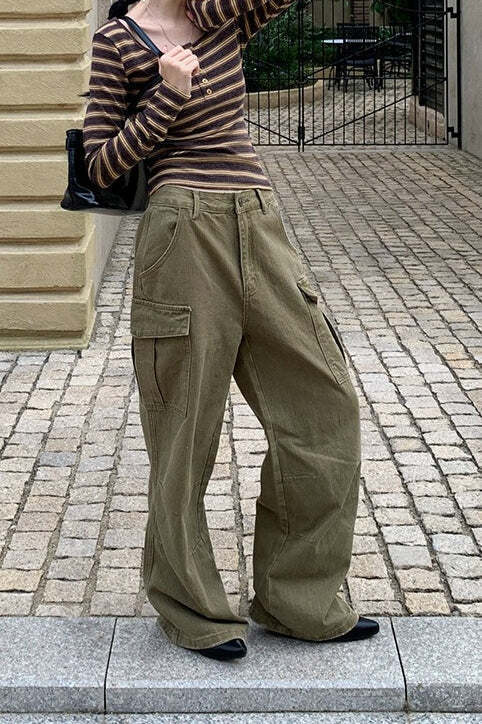 Textured Cargo Bootcut Casual Jeans Textured Cargo Bootcut Casual Jeans