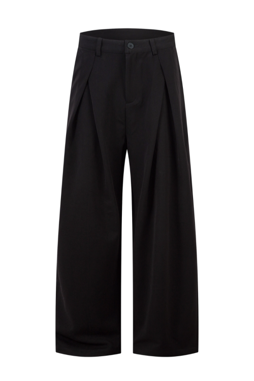 Textured Minimalist Blazer / Wide Pants