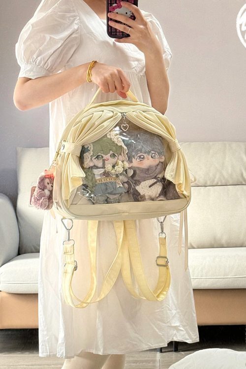 Theater Style Ita Backpack with Clear Window for Plushies and Pins