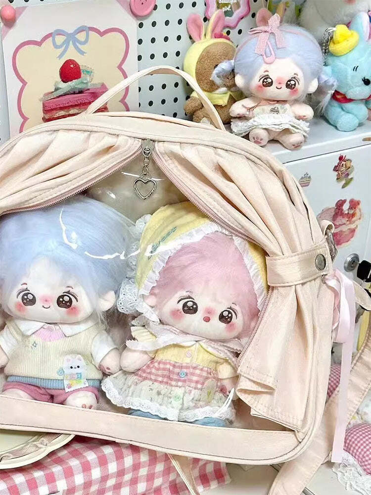 Theater Style Ita Backpack with Clear Window for Plushies and Pins Theater Style Ita Backpack with Clear Window for Plushies and Pins