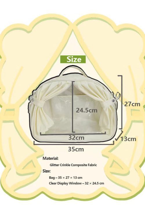 Theater Style Ita Backpack with Clear Window for Plushies and Pins