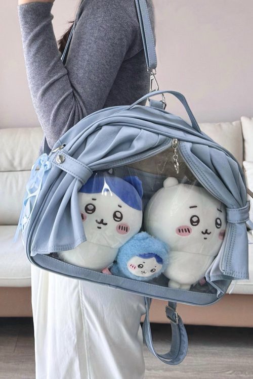 Theater Style Ita Backpack with Clear Window for Plushies and Pins