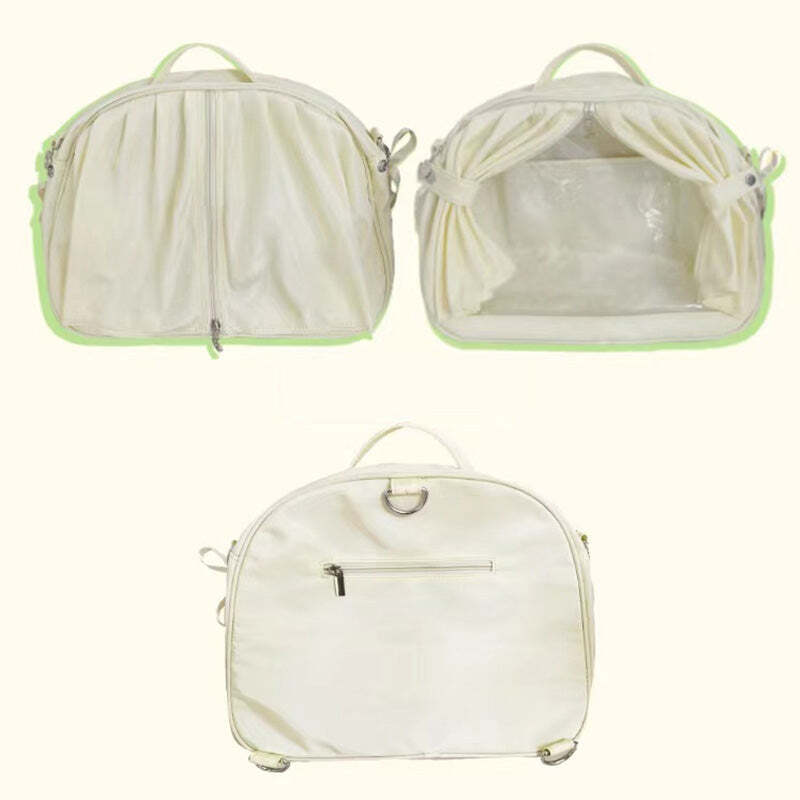 Theater Style Ita Backpack with Clear Window for Plushies and Pins Theater Style Ita Backpack with Clear Window for Plushies and Pins