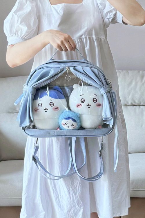 Theater Style Ita Backpack with Clear Window for Plushies and Pins