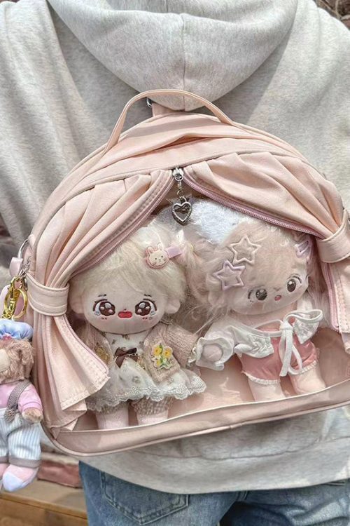 Theater Style Ita Backpack with Clear Window for Plushies and Pins