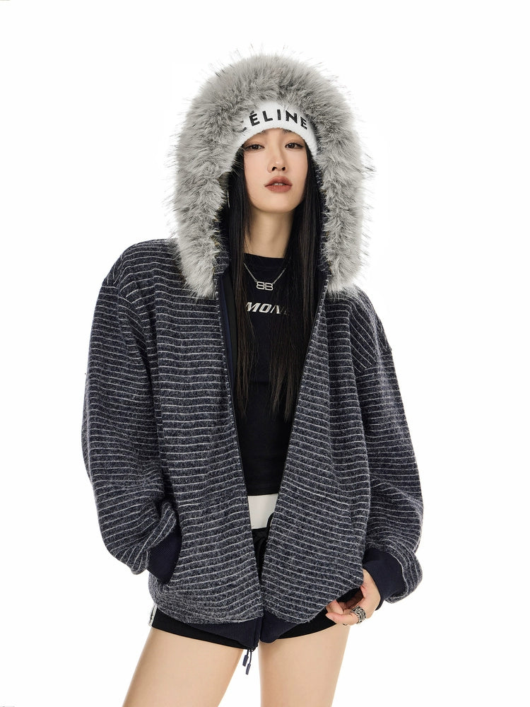 Thin Stripe Zip Hoodie Thin Stripe Zip Hoodie