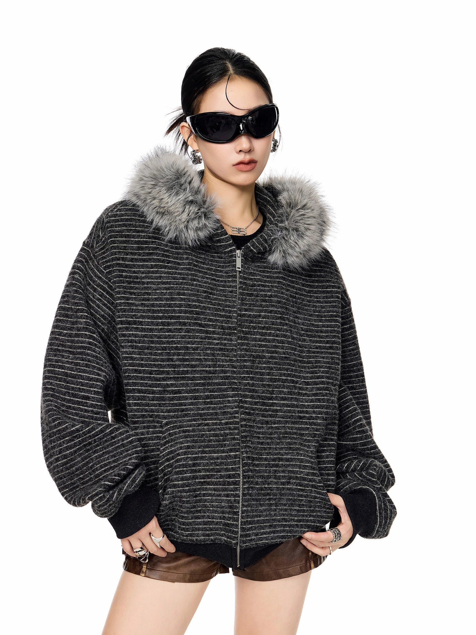 Thin Stripe Zip Hoodie Thin Stripe Zip Hoodie