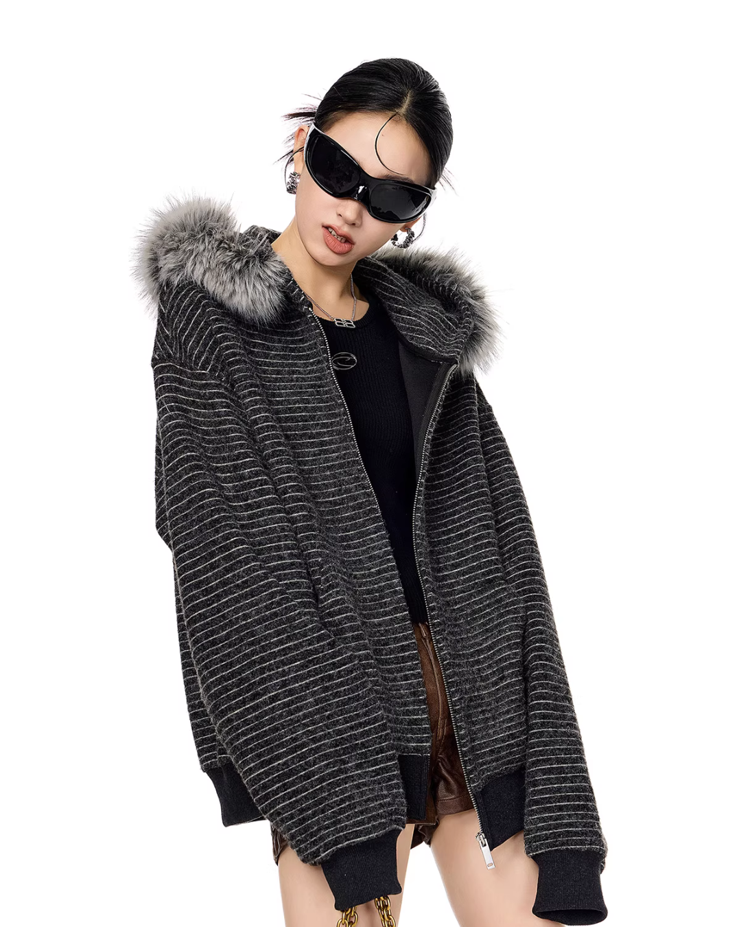 Thin Stripe Zip Hoodie Thin Stripe Zip Hoodie