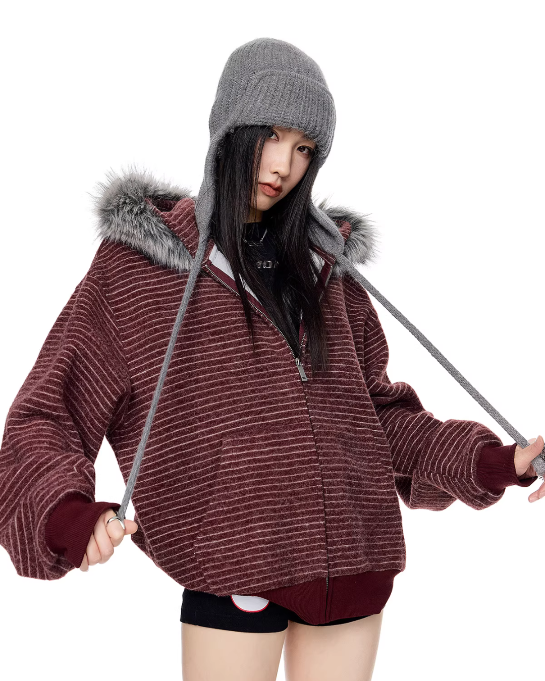 Thin Stripe Zip Hoodie Thin Stripe Zip Hoodie