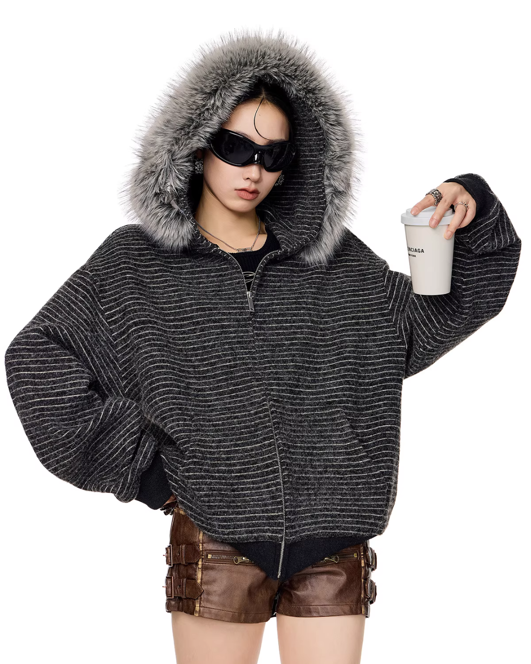 Thin Stripe Zip Hoodie Thin Stripe Zip Hoodie