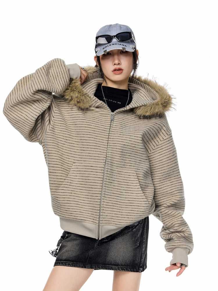 Thin Stripe Zip Hoodie Thin Stripe Zip Hoodie