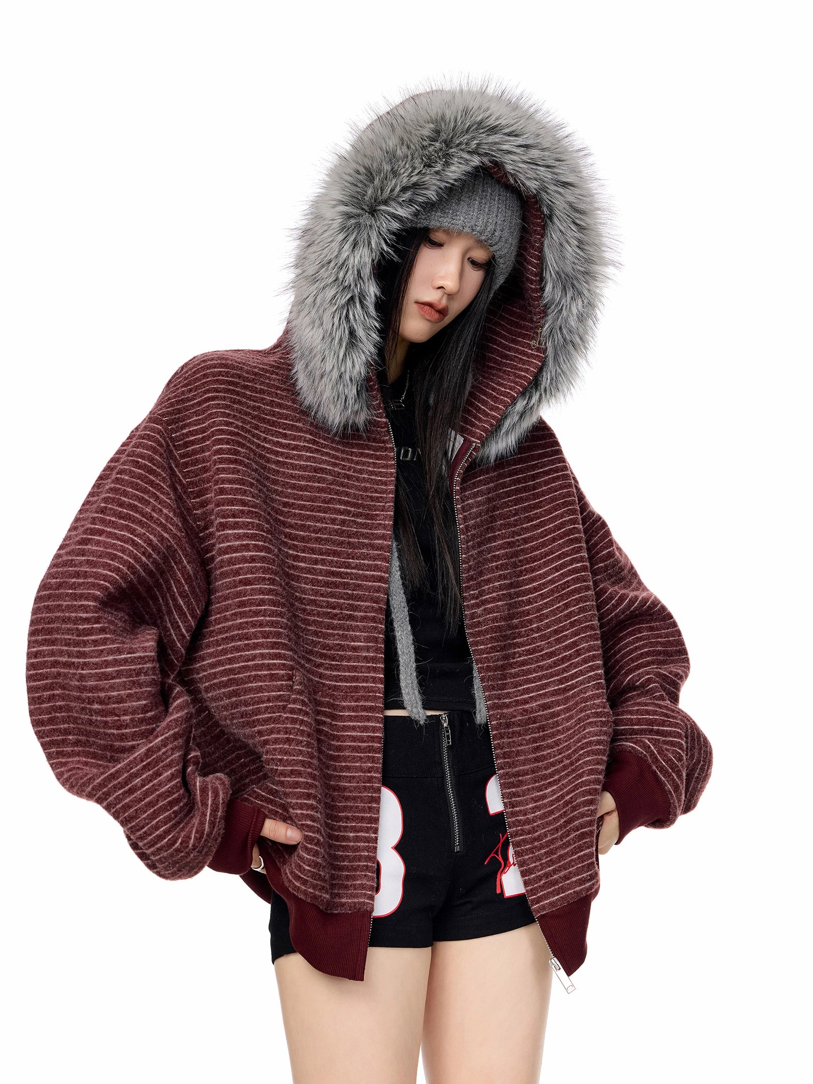 Thin Stripe Zip Hoodie Thin Stripe Zip Hoodie