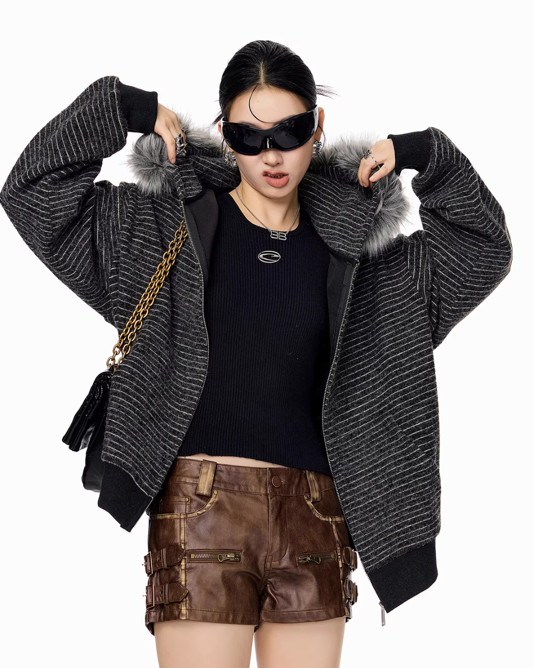 Thin Stripe Zip Hoodie Thin Stripe Zip Hoodie