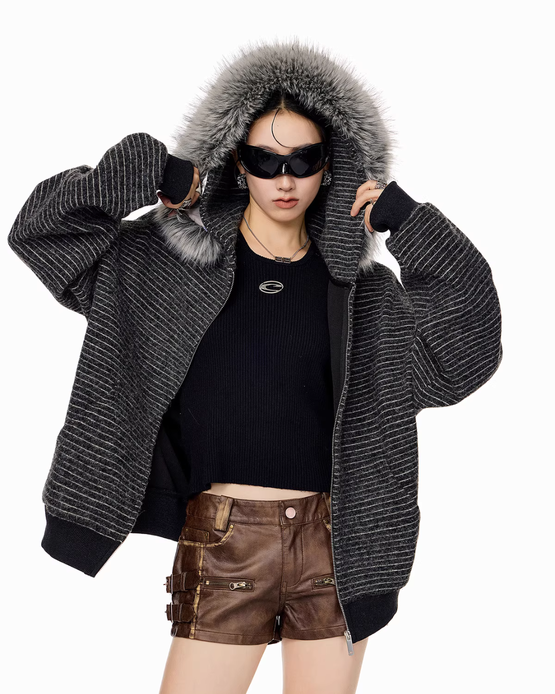 Thin Stripe Zip Hoodie Thin Stripe Zip Hoodie