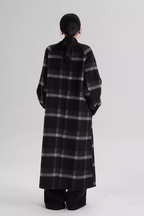 Tie Collar Long Coat