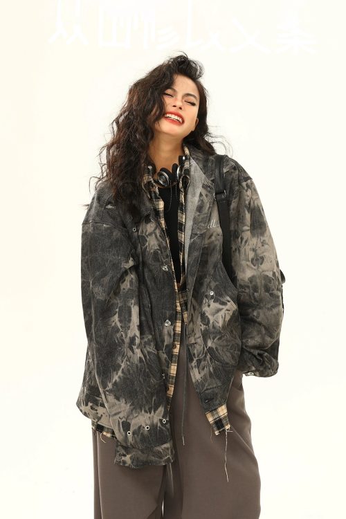 Tie-Dye Denim Jacket