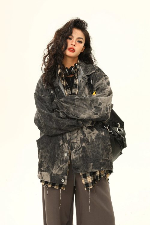 Tie-Dye Denim Jacket