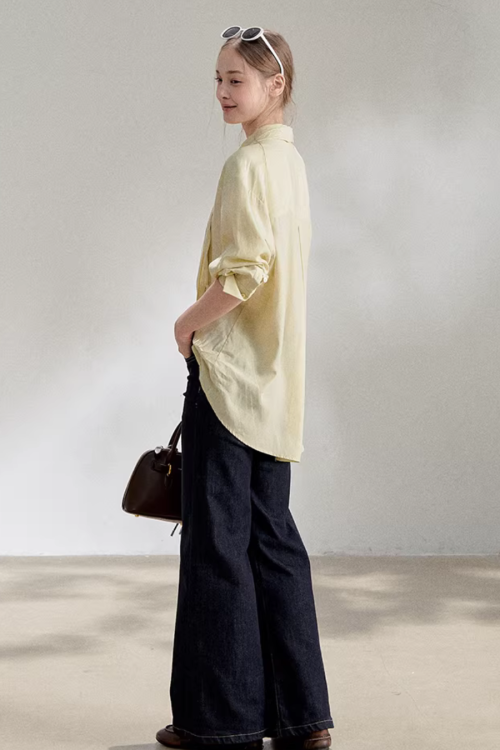 Tie-Up Long-Sleeve Shirt