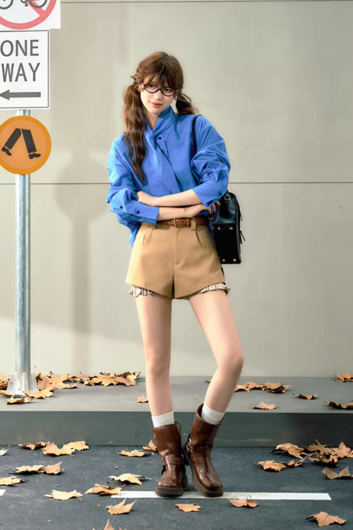 Tie-Up Long-Sleeve Shirt