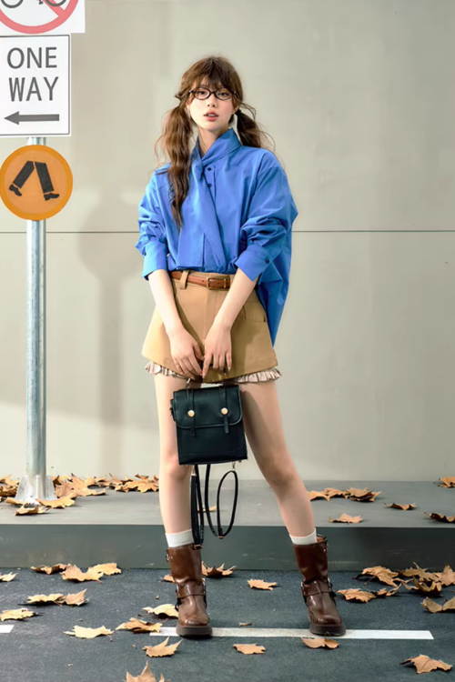 Tie-Up Long-Sleeve Shirt