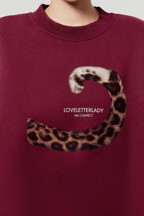 Tiger Tail Sweatshirt / Leopard Mini Skirt