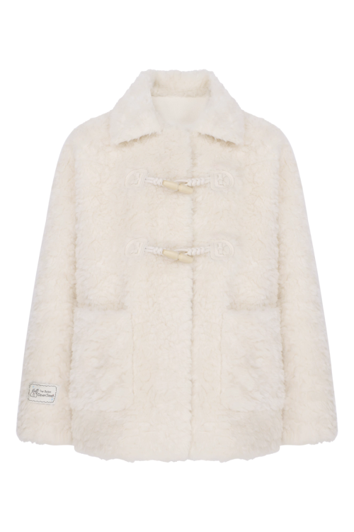 Toggle Fur Coat / Flare Pants