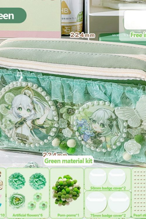 Transparent Ita Bag Pencil Case with Clear Window for Pin Display