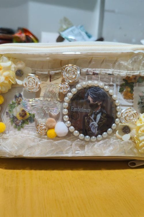 Transparent Ita Bag Pencil Case with Clear Window for Pin Display