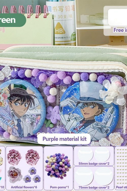 Transparent Ita Bag Pencil Case with Clear Window for Pin Display
