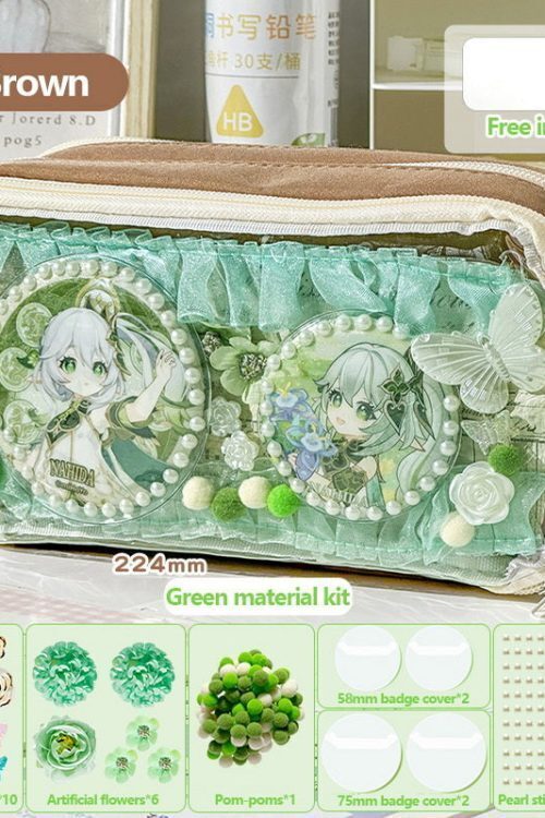Transparent Ita Bag Pencil Case with Clear Window for Pin Display
