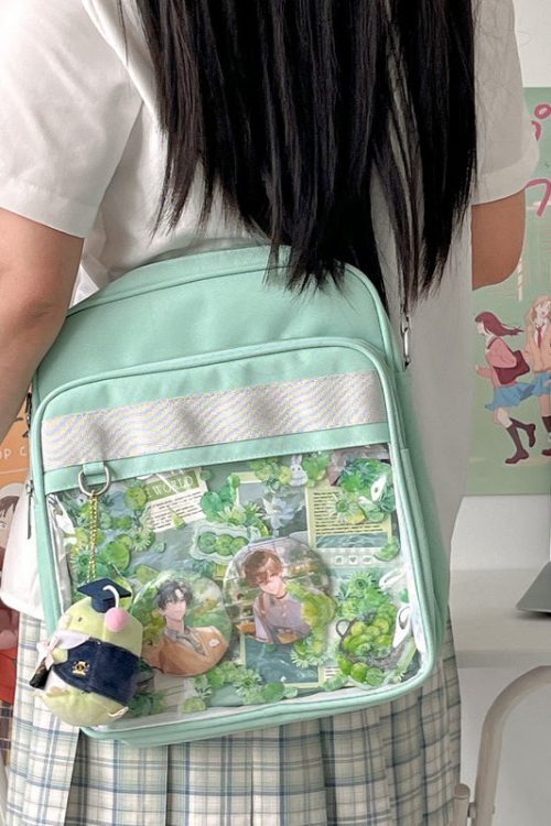 Transparent JK Ita Bag with Clear Window for Plushies and Pins