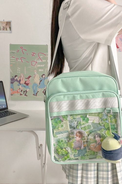 Transparent JK Ita Bag with Clear Window for Plushies and Pins