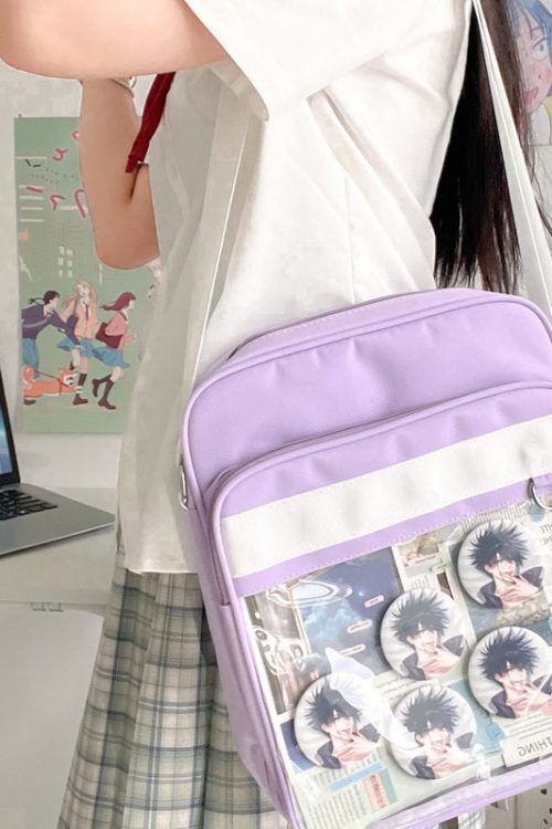 Transparent JK Ita Bag with Clear Window for Plushies and Pins