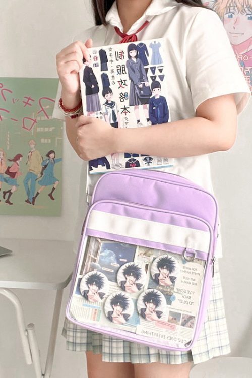 Transparent JK Ita Bag with Clear Window for Plushies and Pins