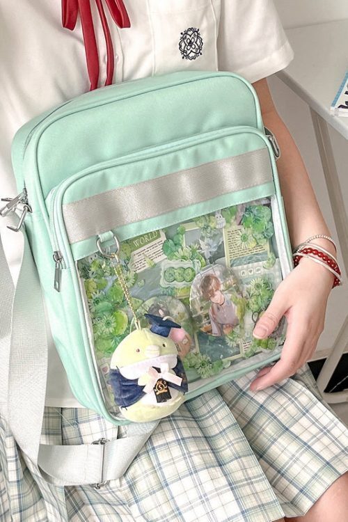 Transparent JK Ita Bag with Clear Window for Plushies and Pins